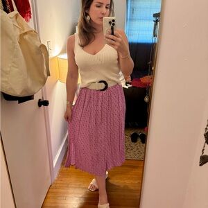 Purple and red polka dots skirt